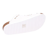 Colors Of California Solid Color Sandal With Buckles White For Girls