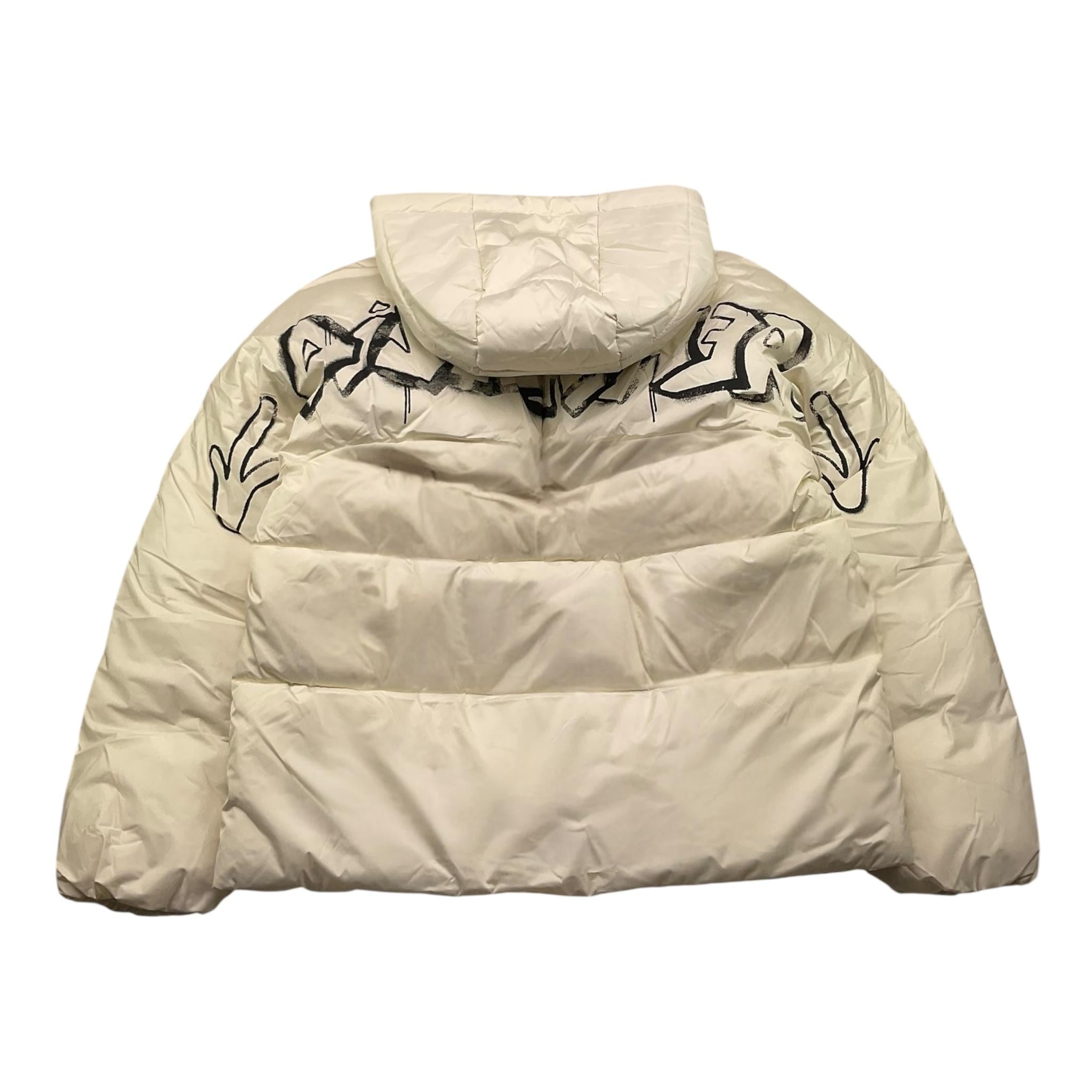 DISCLAIMER giubbino tinta unita con cappuccio e logo Panna per Bambino 24IDK58210XX PANNA DISCLAIMER 