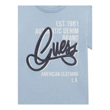 Guess T-Shirt Tinta Unita con Stampa per Neonato N5GI00K8HM4N AZZURRO GUESS 