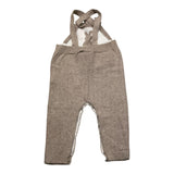 Chicco Knitted Dungarees Solid Color With Beige Rabbit Embroidery For Newborn