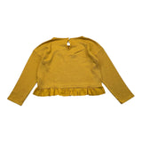 Zoe &amp; Tobiah Mustard Ruffle Crew Neck Solid Color Sweater For Girls