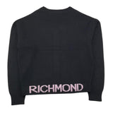JOHN RICHMOND cardigan tinta unita con logo Nero per Bambina RGA25192CD NERO JOHN RICHMOND 