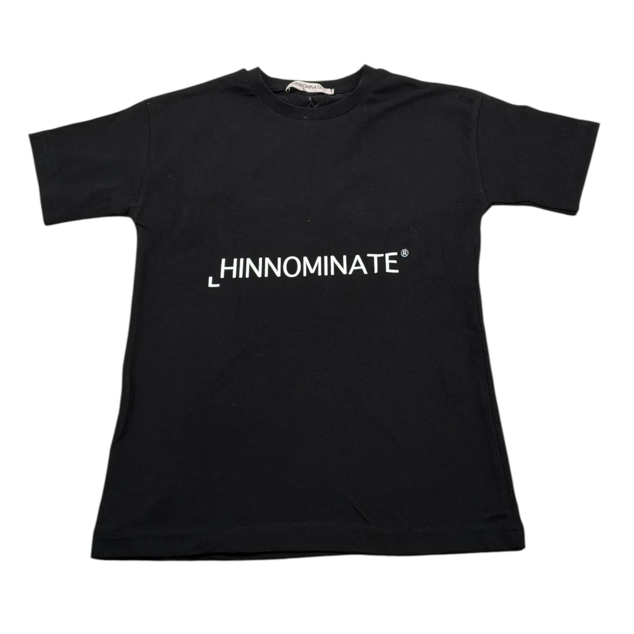 Hinnominate T-Shirt Girocollo tinta unita con Stampa Logo Nero per Bambino 3632M0018 NERO HINNOMINATE 