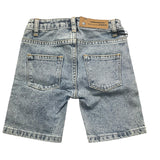 Daniele Alessandrini Denim Bermuda Shorts Solid Color With Adjustable Waist Light Blue For Newborn