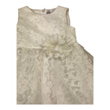 Baby A. Solid Color Tulle Cream Sleeveless Dress for Newborn