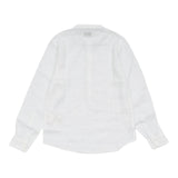 Paolo Pecora Solid Color Shirt With White Korean Collar For Boys