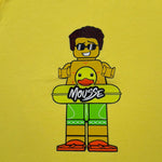 Mousse Canotta Tinta Unita con Stampa per Neonato DINOBEACHHN GIALLO MOUSSE 