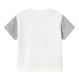 Mayoral T-Shirt Girocollo tinta unita con Stampa In Contrasto Bianco per Neonato 1037X BIANCO MAYORAL 