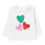 STELLA McCARTNEY shirt girocollo tinta unita con stampa in contrasto Bianco per Bambina TT8060 BIANCO STELLA McCARTNEY 