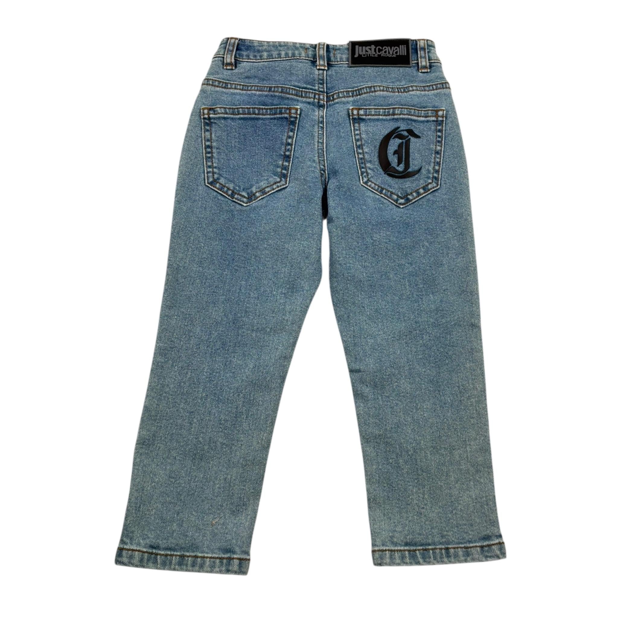 Just Cavalli Jeans Tinta Unita In Demin per Neonato JIP26050JE AZZURRO JUST CAVALLI 