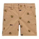 Guess Bermuda Solid Color With Beige Bear Embroidery For Newborn