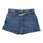 PINKO short in denim tinta unita con girovita regolabile Blu per Bambina F4PIJGST112 BLU PINKO 