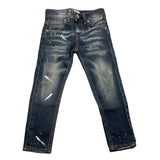 Cianotic Jeans Solid Color With Adjustable Waist Blue For Newborn