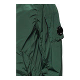 CP Company Green Zip Up Solid Color Jacket for Kids