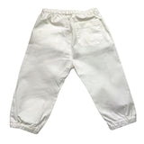Zhoe &amp; Tobiah Solid Color Pants With Elastic Waist White For Baby