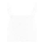 Saint Barth Tuta Intera Tinta Unita Traforata per Bambina TEM001 BIANCO SAINT BARTH 