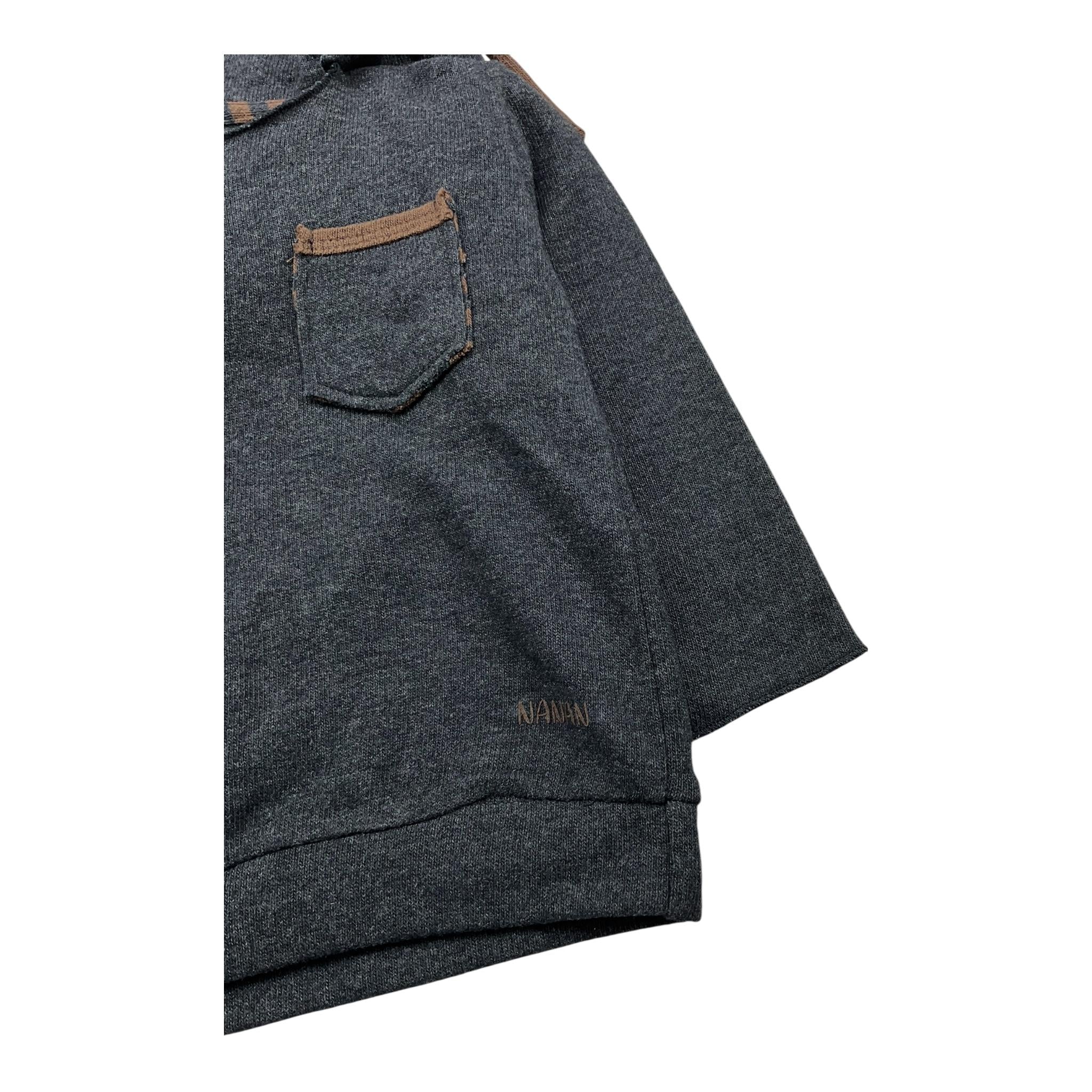 NANAN felpa chiusa con cappuccio tinta unita Grigio per Neonato I2108112GR GRIGIO NANAN 