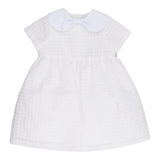 Simonetta Set Ceremony Dress Solid Color Perforated-White Culotte For Newborn