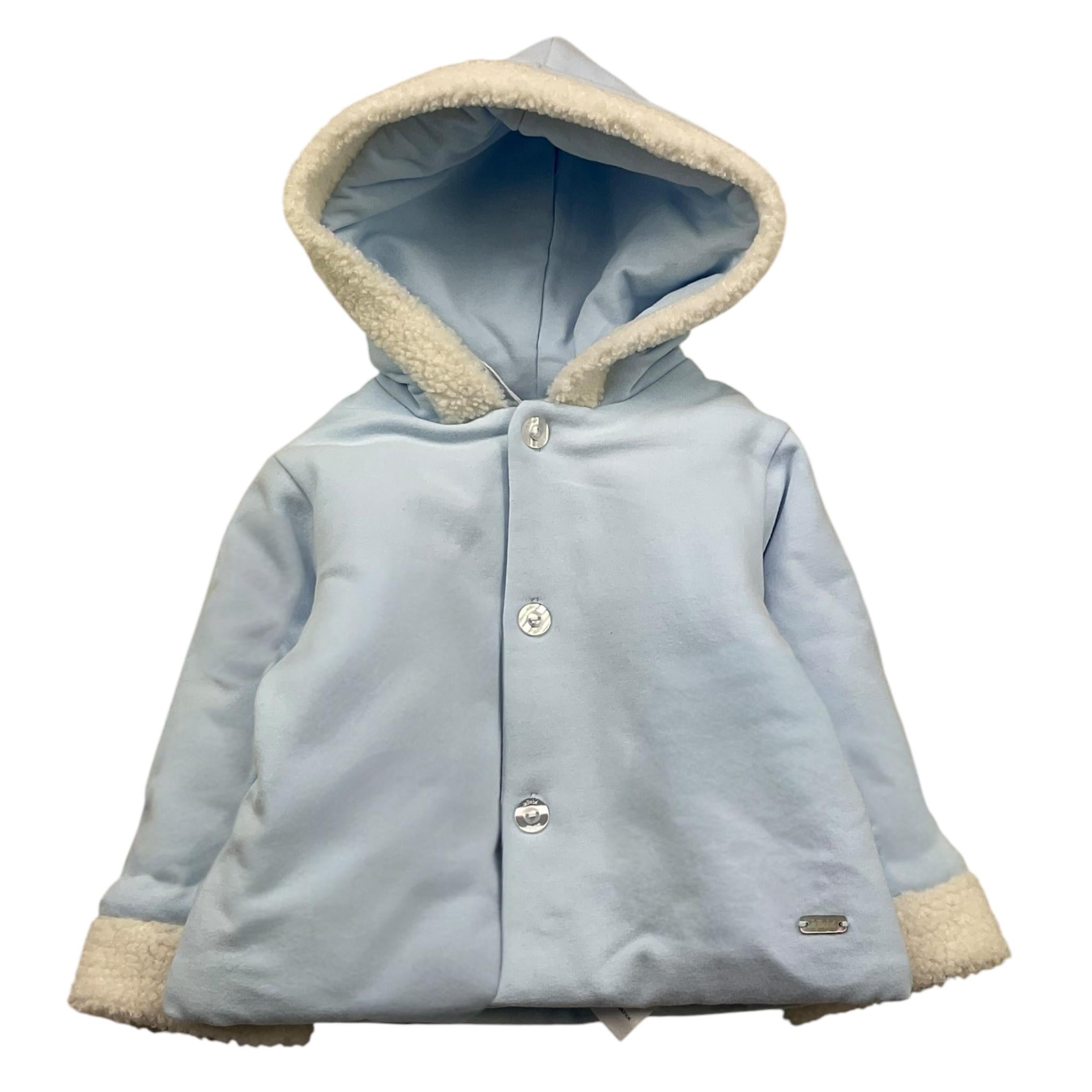 LE BEBE' cappotto tinta unita con cappuccio e lana interna Azzurro per Neonato LBB5605 AZZURRO LE BEBE' 