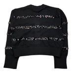 BOBOLI cardigan tinta unita con paillettes Nero per Bambina 729424 NERO BOBOLI 