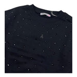 PATRIZIA PEPE felpa chiusa girocollo tinta unita con brillantini Nero per Bambina 7M0865 NERO PATRIZIA PEPE 