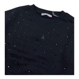 PATRIZIA PEPE felpa chiusa girocollo tinta unita con brillantini Nero per Bambina 7M0865 NERO PATRIZIA PEPE 
