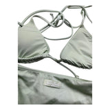 Saint Barth Costume 2 Pezzi Triangolo-Mutandina Tinta Unita per Bambina LEAH VERDE SAINT BARTH 