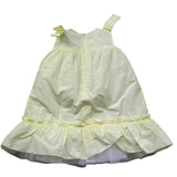 Le Bebe Abito Giromanica Tinta Unita con Ricami per Neonata LBG6369 GIALLO LE BEBE 