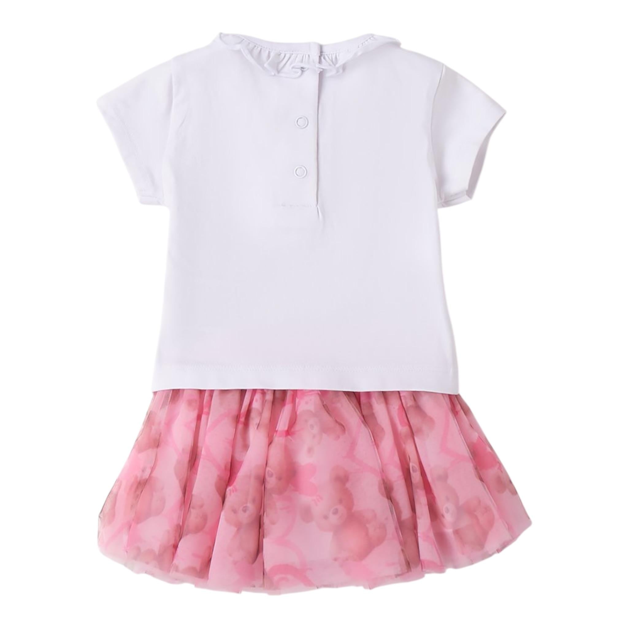 Mini Banda Completo 2 Pezzi T-Shirt-Gonna Bianco per Neonata 3B754XXX BIANCO MINI BANDA 