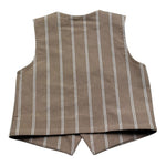 Le Bebe' Gilet Tinta Unita Fantasia A Righe per Neonato LBB5394 MARRONE LE BEBE' 