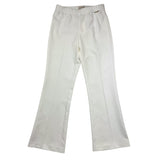 solid color flared trousers with elastic waist