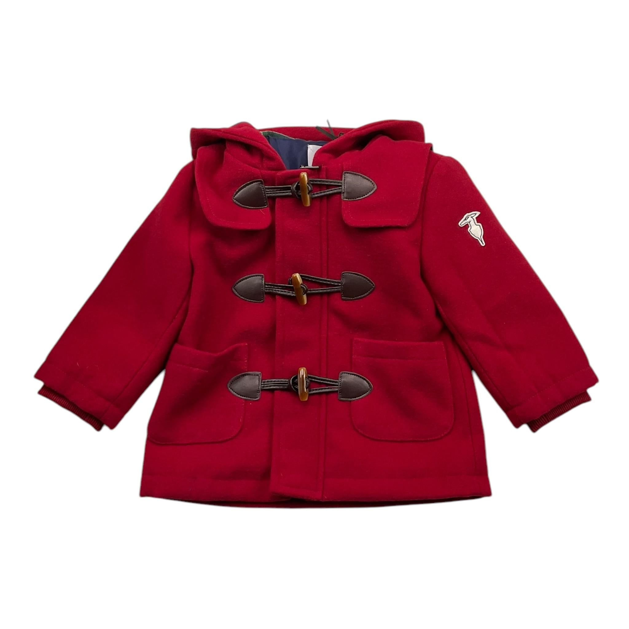 TRUSSARDI cappotto tinta unita con cappuccio Rosso per Neonato TIA25038GB ROSSO TRUSSARDI 