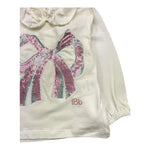LE BEBE' shirt tinta unita con colletto e paillettes Bianco per Neonata LBG6035 BIANCO LE BEBE' 