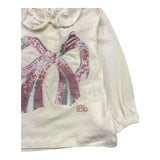 LE BEBE' shirt tinta unita con colletto e paillettes Bianco per Neonata LBG6035 BIANCO LE BEBE' 