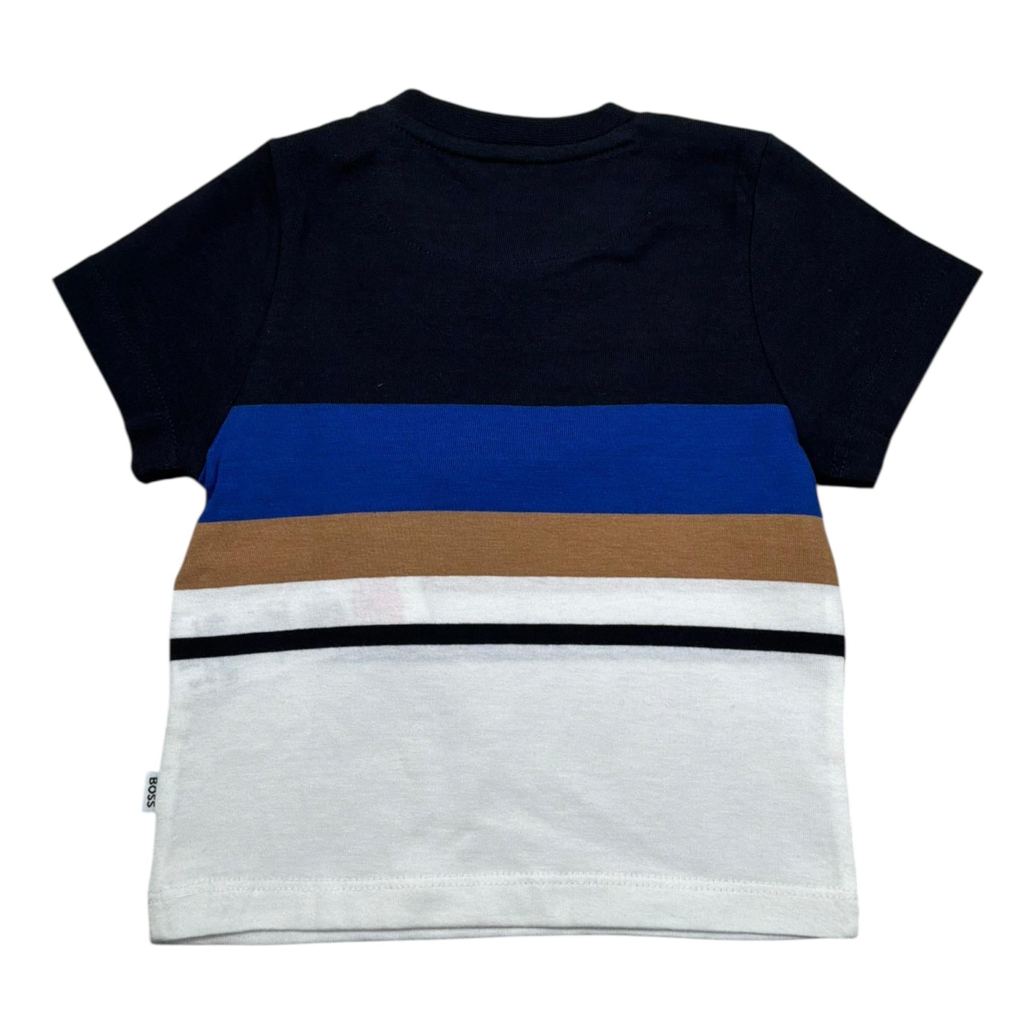Boss T-Shirt Girocollo Tinta Unita con Stampa per Neonato J05A08 BLI BOSS 