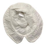 Janice White Embroidered Solid Color Baby Hat