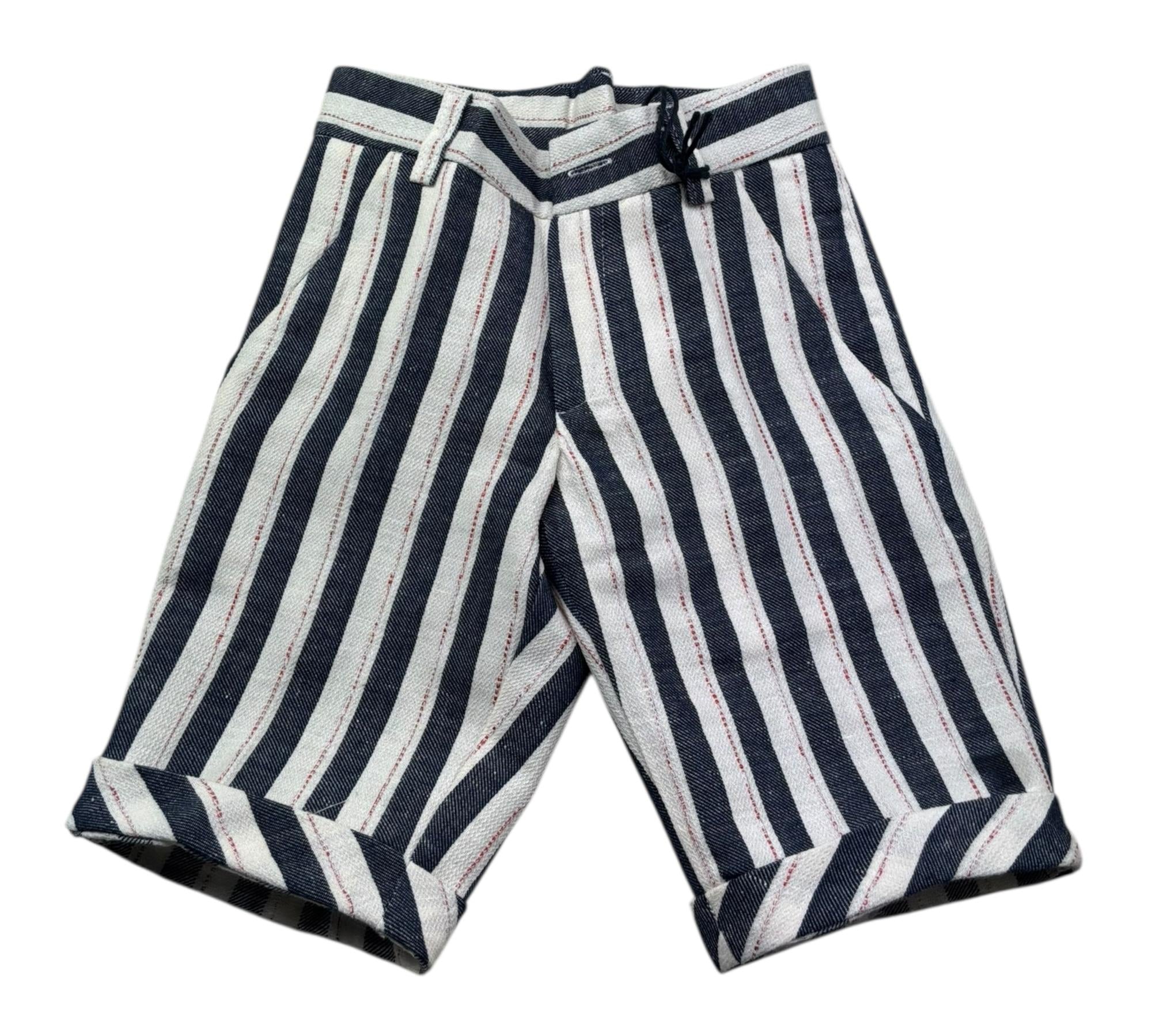 Manuel & Frank Bermuda Fantasia A Righe per Bambino MF2022B BLU MANUEL & FRANK 