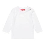 Diesel Shirt Girocollo Tinta Unita con Stampa per Neonato K00563 BIANCO DIESEL 