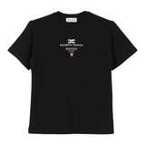 ELISABETTA FRANCHI t-shirt girocollo tinta unita con stampa logo Nero per Bambina EFTS216X NERO ELISABETTA FRANCHI 