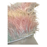 Nikolia Top Tinta Unita Giromanica con Piume per Bambina GLORIATOP ROSA NIKOLIA 