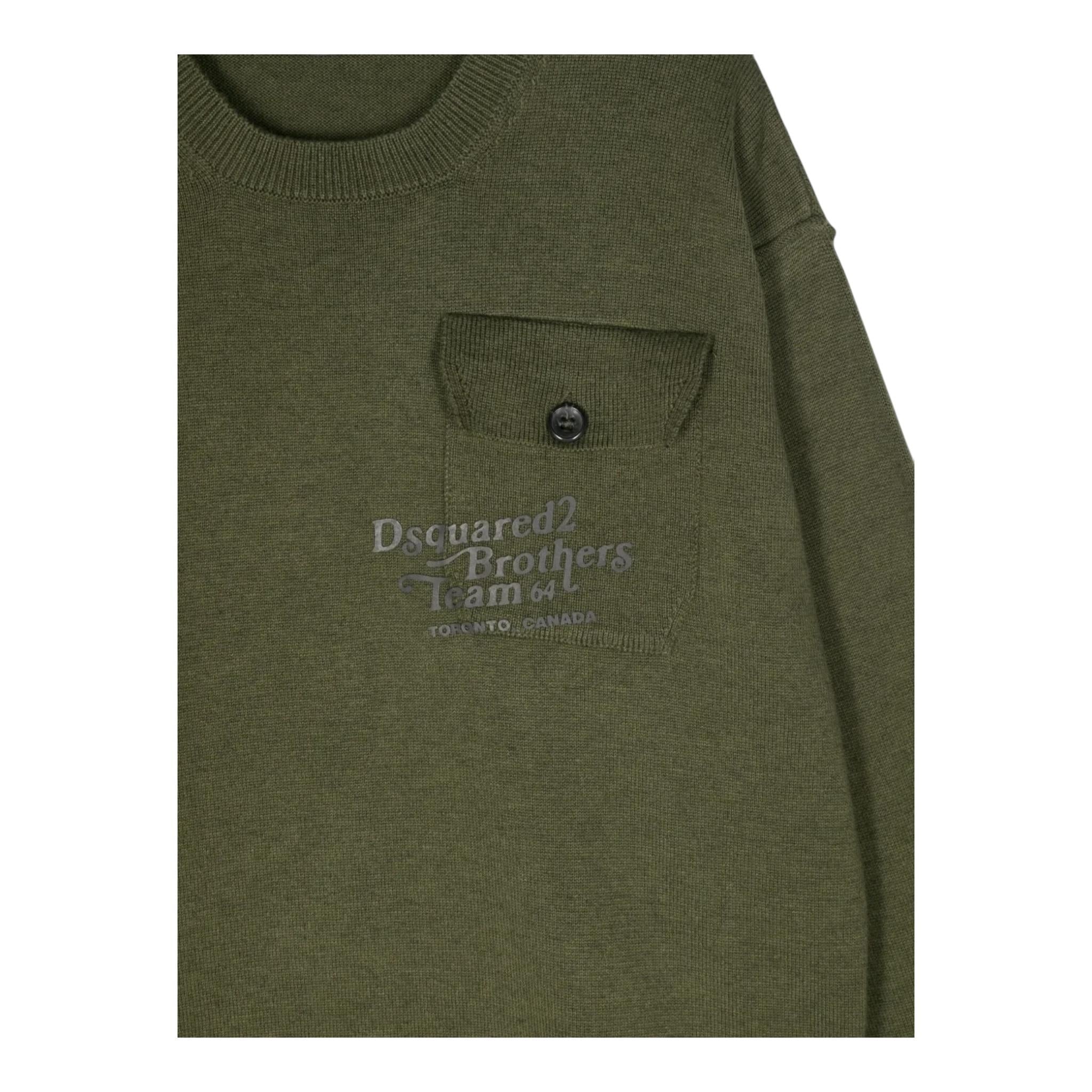 DSQUARED2 maglia tinta unita con stampa Verde per Bambino DQ2602 VERDE DSQUARED2 