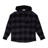 PALM ANGELS giacca modello camicia tinta unita con fantasia a quadri Nero per Bambino PBES002C99 NERO PALM ANGELS 