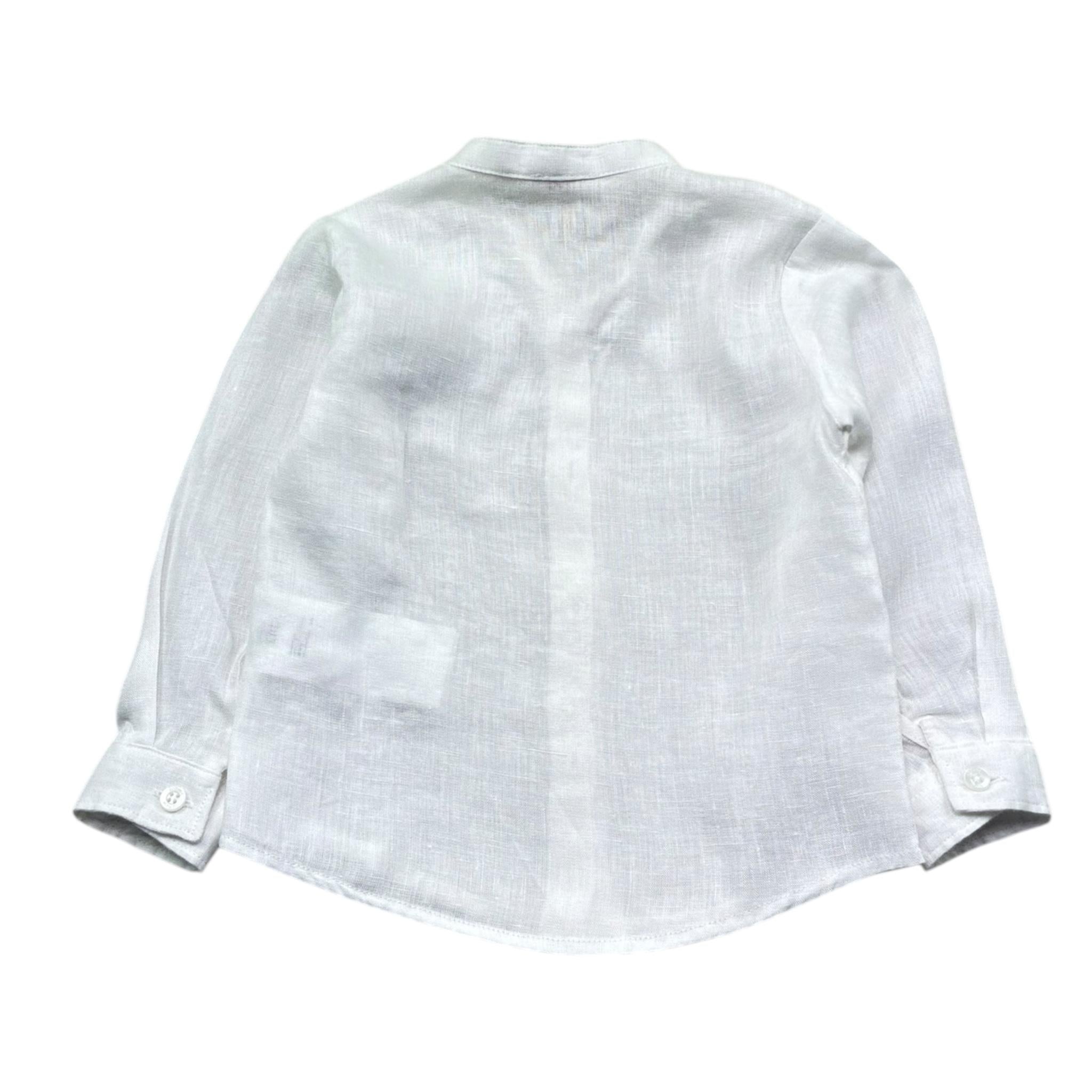 Le Bebe' Camicia Tinta Unita con Colletto Coreano per Neonato LBB5340 BIANCO LE BEBE' 