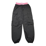 Disclaimer Plain Trousers With Contrasting Elastic Waistband Black For Girls