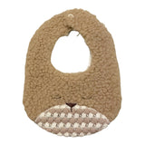 MARLU' bavetta tinta unita con applicazione Beige per Neonata IB56BAV BEIGE MARLU' 