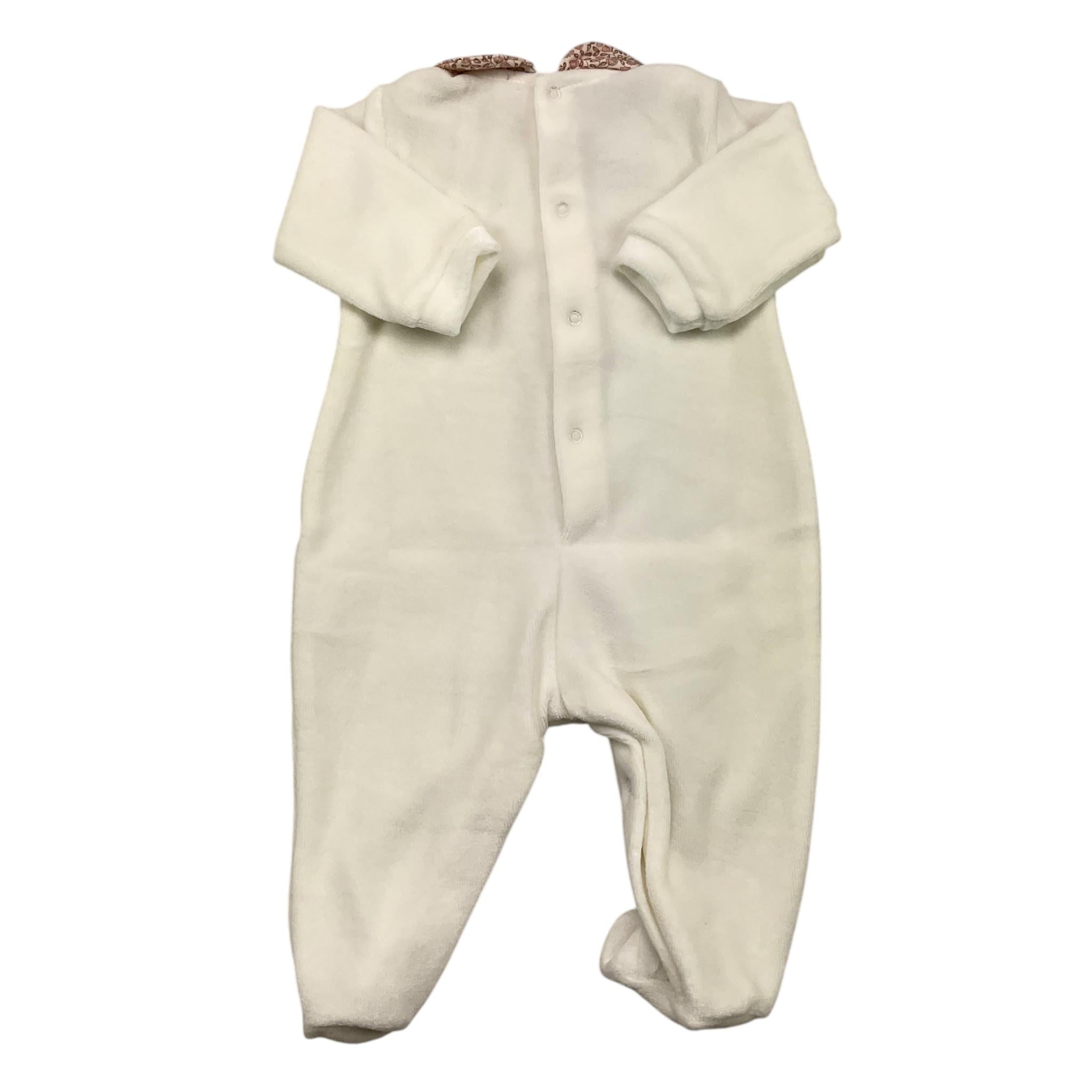 LALALU' tutina manica lunga tinta unita in ciniglia Panna per Neonata TCL09N PANNA LALALU' 