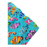 Saint Barth Costume Modello Boxer Tinta Unita con Fantasia Pesci per Bambino JEA0001 AZZURRO SAINT BARTH 