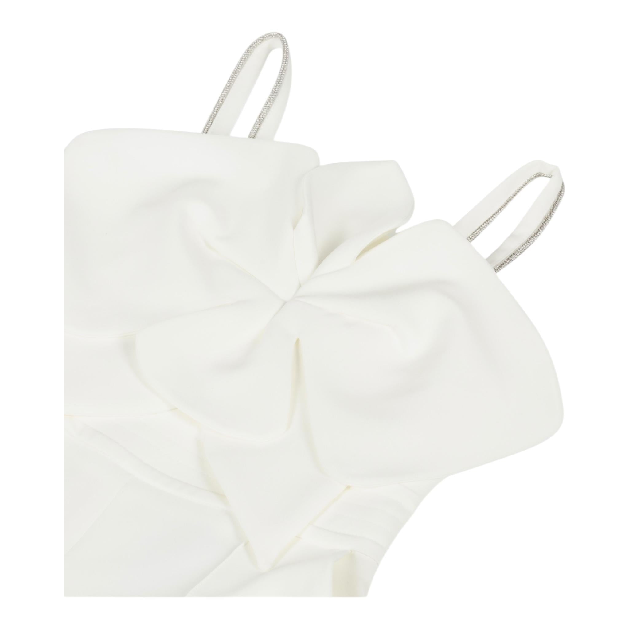 Fun & Fun Tuta Intera A Bretelle Tinta Unita con Tulle per Bambina FNCJJP00985X PANNA FUN & FUN 