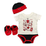 NBA set body-babbucce-cappello tinta unita Bianco per Neonato 176118 BIANCO NBA 