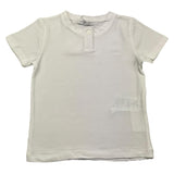 M+E' Solid Color T-Shirt with Buttons White for Newborns